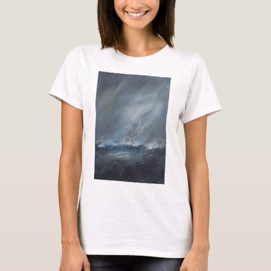 HMS-Beagle im Sturm vor Kap Hoorn am 24. Dezember T-Shirt (Vorderseite)