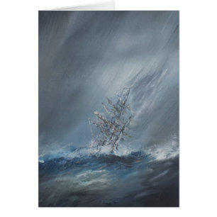 HMS-Beagle im Sturm vor Kap Horn 24. Dezember