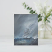 HMS-Beagle im Sturm vor Kap Horn 24. Dezember Postkarte (Stehend Vorderseite)