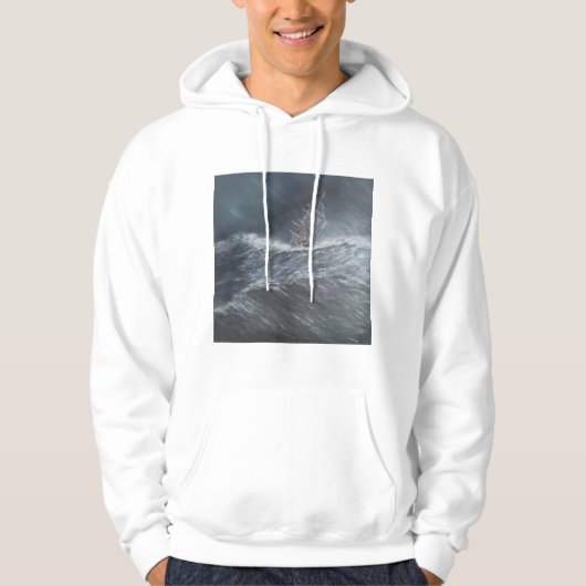 HMS-Beagle in einem Sturm vor Kap Hoorn Hoodie (Vorderseite)