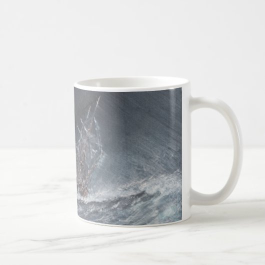 HMS-Beagle in einem Sturm vor Kap Hoorn Kaffeetasse (Rechts)
