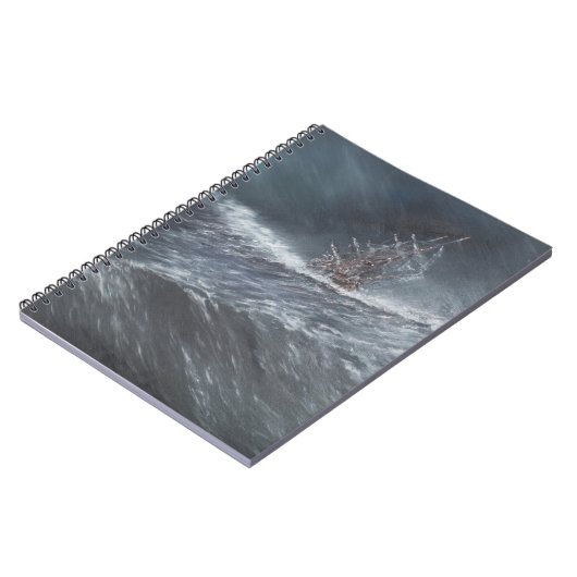 HMS-Beagle in einem Sturm vor Kap Hoorn Notizblock (Linke Seite)