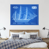 HMS Beagle Tall Ship - Schiffskopfdruck ABD Leinwanddruck (Insitu (Schlafzimmer))