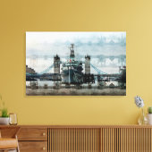 Hms Belfast an der Themse Leinwanddruck (Insitu (Wohnzimmer))