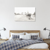 HMS Belfast an der Themse London.2006 Leinwanddruck (Insitu (Schlafzimmer))