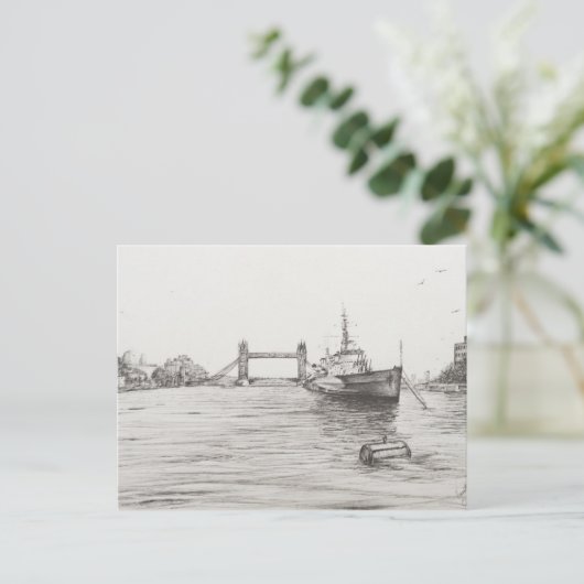 HMS Belfast an der Themse London.2006 Postkarte (Stehend Vorderseite)