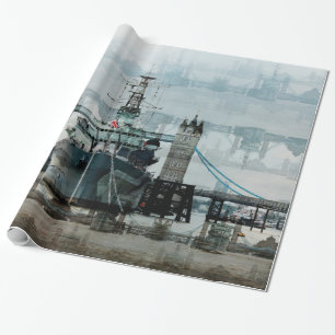 HMS Belfast an der Themse, London England Geschenkpapier