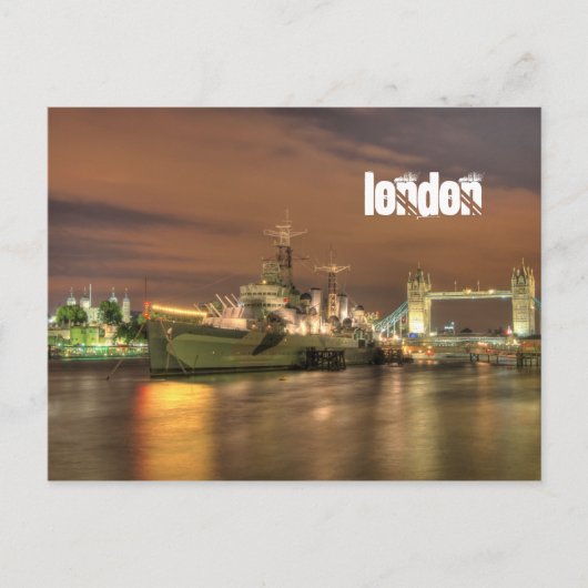 HMS Belfast in London Postcard Postkarte (Vorderseite)
