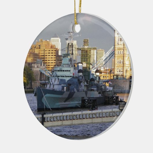 HMS Belfast Keramikornament (Links)