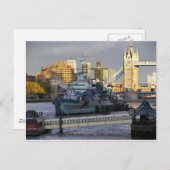 HMS Belfast. Postkarte (Vorne/Hinten)