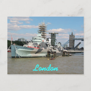 HMS Belfast Themse London UK Postkarte
