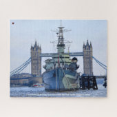 HMS Belfast Tower Bridge London Jigsaw Puzzle (Horizontal)