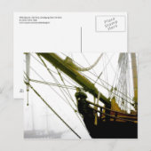 HMS Bounty Emerging from the Mist Postcard Postkarte (Vorne/Hinten)