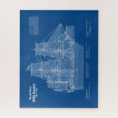 HMS Bounty - Pläne für den Schiffsbau ABD Puzzle (Vertikal)