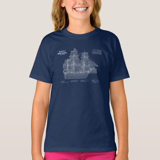 HMS Bounty - Pläne für den Schiffsbau ABD T-Shirt (Vorderseite)