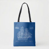 HMS Bounty - Pläne für den Schiffsbau ABD Tasche (Vorderseite)
