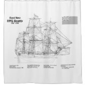HMS Bounty - Pläne für den Schiffsbau - BD Duschvorhang (Vorderseite)