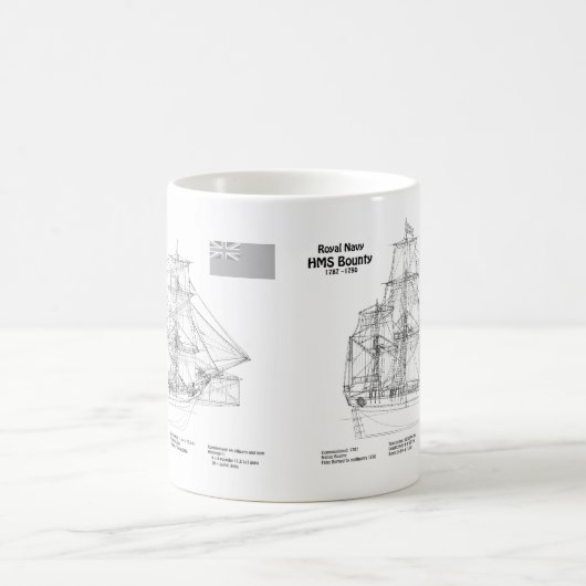 HMS Bounty - Pläne für den Schiffsbau - BD Kaffeetasse (Mittel)
