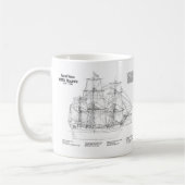 HMS Bounty - Pläne für den Schiffsbau - BD Kaffeetasse (Links)