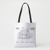 HMS Bounty - Pläne für den Schiffsbau - BD Tasche (Vorderseite)