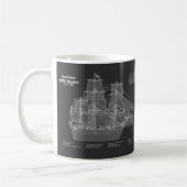 HMS Bounty - Pläne für den Schiffsbau - PD Kaffeetasse (Links)