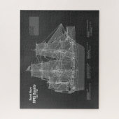 HMS Bounty - Pläne für den Schiffsbau - PD Puzzle (Vertikal)
