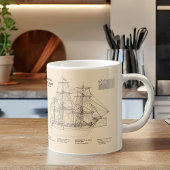 HMS Bounty - Pläne für ein Schiffskonzept SD Kaffeetasse