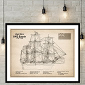 HMS Bounty - Pläne für ein Schiffskonzept SD Poster
