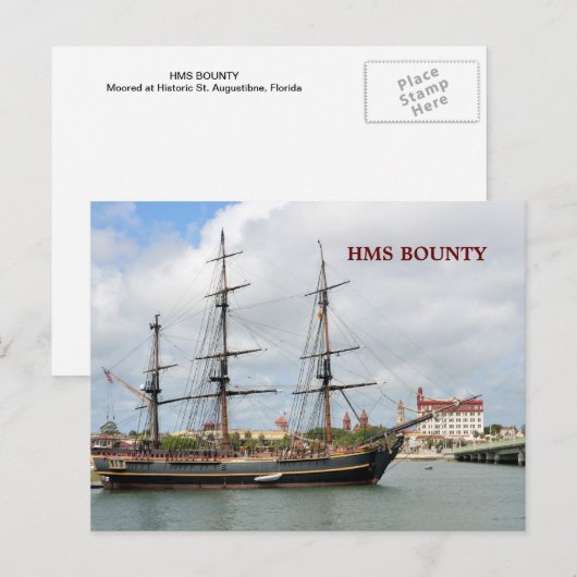 HMS BOUNTY POSTKARTE (Vorne/Hinten)