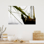 HMS Bounty Tall Ship aus dem Nebelposter Poster (Küche)