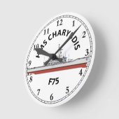 HMS CHARYBDIS - F75 - LEANDER ORIG RUNDE WANDUHR (Winkel)