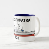 HMS Cleopatra, orig config Zweifarbige Tasse (VorderseiteRechts)