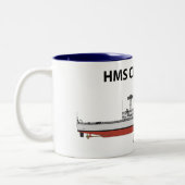 HMS Cleopatra, orig config Zweifarbige Tasse (Links)