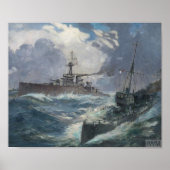 HMS Conqueror-Malerei Poster (Vorne)