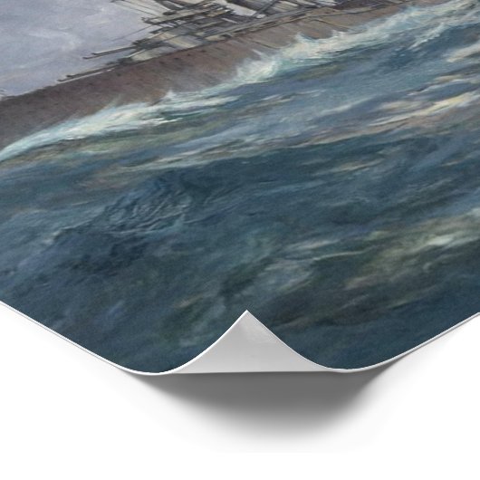 HMS Conqueror-Malerei Poster (Ecke)