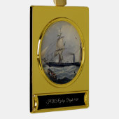 HMS Cyclops Frigate 1839 Banner-Ornament Gold (Rechts)