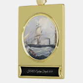 HMS Cyclops Frigate 1839 Banner-Ornament Gold (Links)