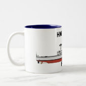 HMS Dido, orig config Zweifarbige Tasse (Links)