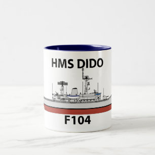 HMS Dido, orig config Zweifarbige Tasse