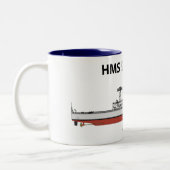 HMS Diomede, orig config Zweifarbige Tasse (Links)