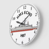 HMS ECHO - KLASSE VON ECHO - SEHR GROSSER SCHLOCK  GROßE WANDUHR (Winkel)