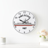 HMS ECHO - KLASSE VON ECHO - SEHR GROSSER SCHLOCK  GROßE WANDUHR (Zuhause)