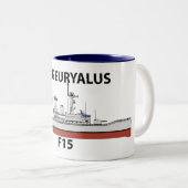 HMS Euryalus, orig config Zweifarbige Tasse (VorderseiteRechts)
