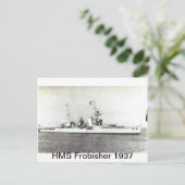 HMS Frobisher Postkarte (Stehend Vorderseite)