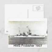 HMS Frobisher Postkarte (Vorne/Hinten)