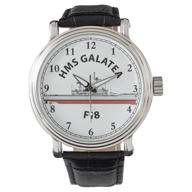 HMS GALATEA - F18 - LEANDER ORIG WATCH ARMBANDUHR (Vorderseite)