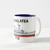 HMS Galatea, orig config Zweifarbige Tasse (VorderseiteRechts)