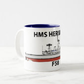 HMS Hermione, orig config, Zweifarbige Tasse (Vorderseite Links)