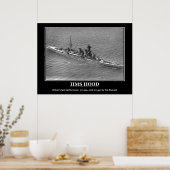 HMS Hood 1924 Vintage Poster (Küche)