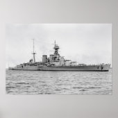 HMS Hood poster 16,5" x 11" (Vorne)